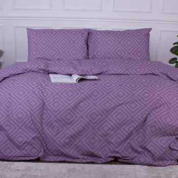 Комплект постельного белья MirSon Ranforce Elite 17-0626 Geometry Purple 220 x 240 см (2200008205270)