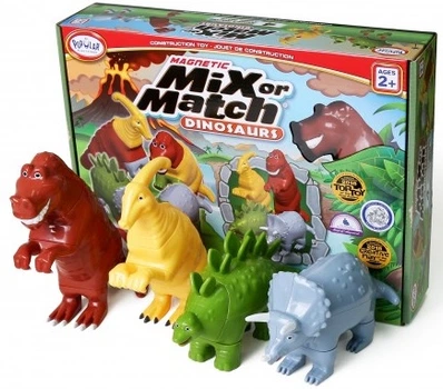 Zestaw zabawek magnetycznych MalBlo Magnetic Dinozaury 1 MAL 62010 (755828620106)