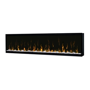 Электрокамин с обогревом Dimplex Ignite XL 60 (XLF60) линейный, с кристаллами, цветами, размер 1556x419x147+ Подарок! Комплект дров керамических
