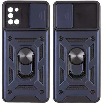 Протиударний чохол Armor Ring + захиcт камери для Samsung Galaxy A31 (A315) Simon case синій