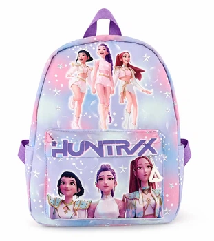 Дитячий рюкзак K-POP Huntrix Rumi фіолетовий для дівчинки, рюкзак К-поп мисливці, Надпис - Huntrix