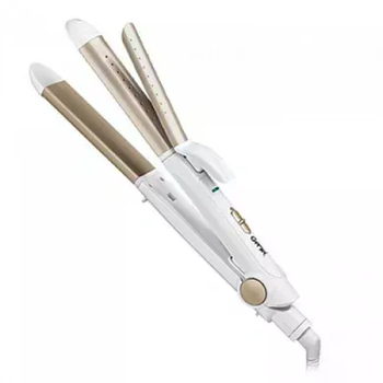 Плойка-утюжок GEMEI GM-2961 2 в 1 • Керамическое покрытие, 30 Вт, 200°C