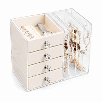 Шкатулка для ювелірних прикрас AND XL-1831 Makeup Box • Органайзер для серйозок, колец, косметики