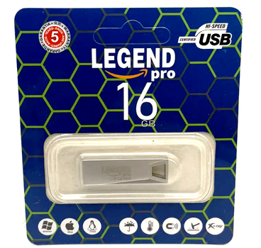 Флешка Legend Pro 16GB USB накопитель, скорость до 80 МБ/с, ударопрочный