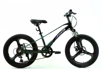 Детский спортивный магниевый велосипед 20 дюймов Shimano 7 скоростей темно-зеленый Corso «Fox 15» (FX-64197)