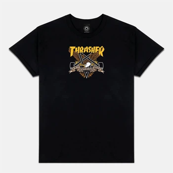 Футболка Thrasher Чёрная футболка Thrasher Anti Hero Eaglegram унисекс с принтом орла и логотипом для уличного стиля 100% хлопок S Чорна (2602239420)