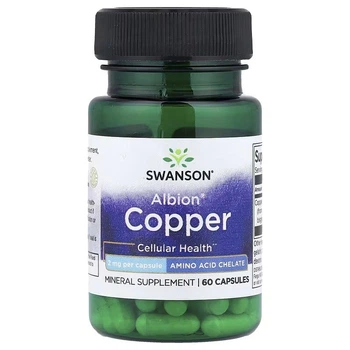 Мідь, 2 мг, Albion Copper, Swanson, 60 капсул