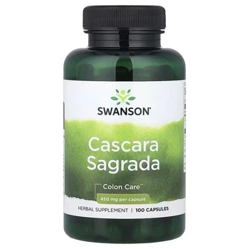 Каскара Саграда, 450 мг, Cascara Sagrada, Swanson, 100 капсул