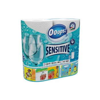 Бумажные полотенца двухслойные Ooops Sensitive 50 л 2 шт
