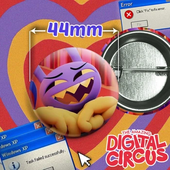 Значок Джакс из веб-сериала Удивительный цифровой цирк / The Amazing Digital Circus. №21. 44мм