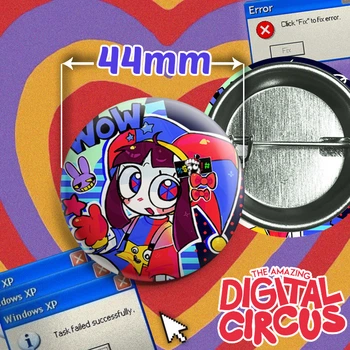 Значок Помні з вебсеріалу Дивовижний Цифровий Цирк / The Amazing Digital Circus. №5. 44мм