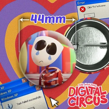 Значок Гэнгл из веб-сериала Удивительный цифровой цирк / The Amazing Digital Circus. №57. 44мм