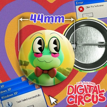 Значок Риббит из веб-сериала Удивительный цифровой цирк / The Amazing Digital Circus. №74. 44мм