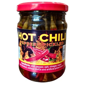 Перець стручковий Hot Chili peppers pickled гострий 390 г