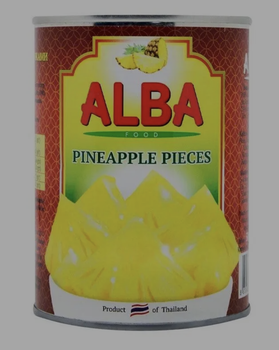 Ананас ALBA Food Pineapple pieces в сиропе 580 мл