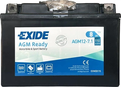 Акумулятор Exide Ready AGM 8 Ah 12 В 110 EN (+/-) 150 х 70 х 105 мм (AGM12-7.1)
