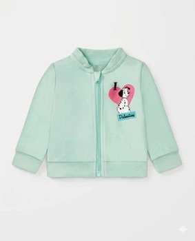 Толстовка двунитка для дівчинки Disney Далматин 370490 086-92 см (12-24 months) зелений