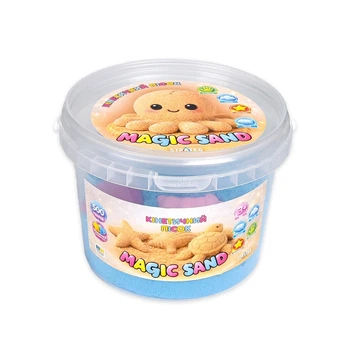 Кінетичний пісок Magic Sand 31193 блакитний 500 гр, формочки 4 шт