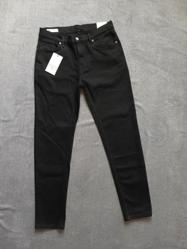 Джинсы Zara р. 34 (L) Slim Fit цвет черный плотный деним