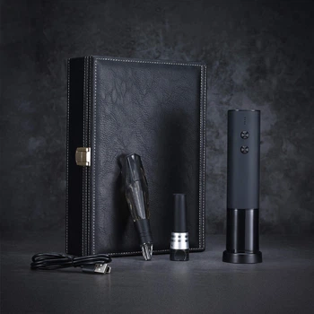 Штопор електричний H&H Electronic BY269, подарунковий набір, чорний