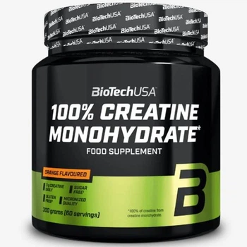 Креатин BioTechUSA 100% Creatine Monohydrate Micronized, 300 г, Orange (креатин моногидрат микронизированный)