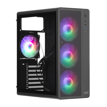 Корпус для комп'ютера 2E GAMING Credo Plus V510B Mid Tower mini-ITX/micro-ATX без БЖ Чорний (2E-V510B)