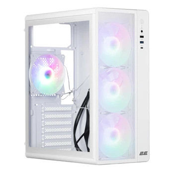 Корпус для компьютера 2E GAMING Credo Plus V510W Mid Tower mini-ITX/micro-ATX без БП Белый (2E-V510W)