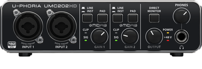 Аудіоінтерфейс Behringer U-PHORIA UMC202HD (748252141941)