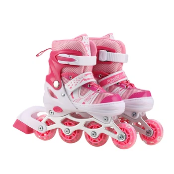 Роликові ковзани Bambi RL2501(Pink) колеса PVC, розмір S (30-33), зі світлом