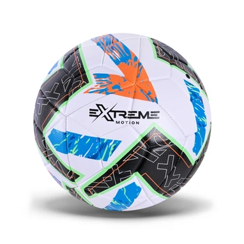 Мяч футбольный Extreme Motion FB25673(Black-Orange) размер №5, PU, 400 гр