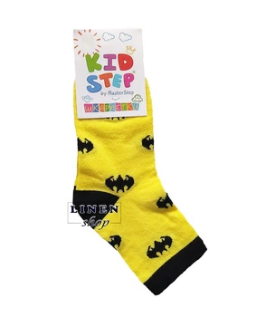 Жовто-чорні дитячі шкарпетки Бетмен Batman Master Step KidStep 219 14-16 (взуття 23-25)