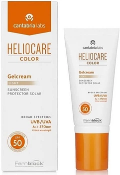Тональний сонцезахисний гель-крем для нормальної та сухої шкіри Heliocare Color Gelcream Light SPF50 Cantabria Labs 50 мл