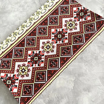Рушник кухонний лляний - Орнамент 35*70 см, арт 020540, 1 шт