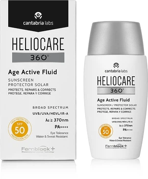Сонцезахисний омолоджувальний крем-флюїд для обличчя Age Active Fluid Sunscreen Protector Solar SPF50 Cantabria Labs 50 мл