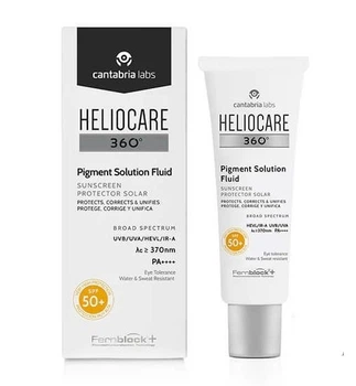 Сонцезахисний флюїд для шкіри з гіперпігментацією Heliocare 360 Pigment Solution Fluid SPF 50+ Cantabria Labs 50 мл