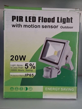 Прожектор світлодіодний з д. руху LED SMD 20w 6500K IP65 1800LM "Квант"