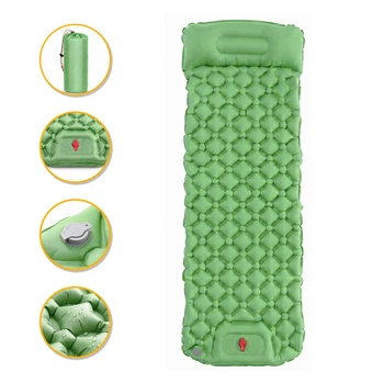 Походный надувной коврик матрас LEOBRO Air Mat 190 x 60 см Green (LB-1095)