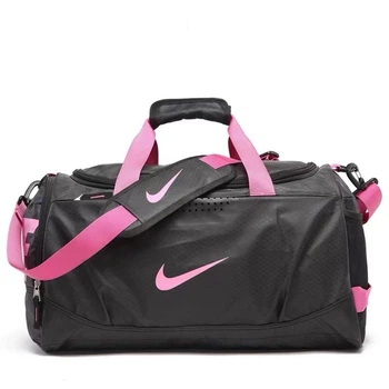 Сумка спортивная женская NK Brasilia Duffel Bag Black and Pink 30L