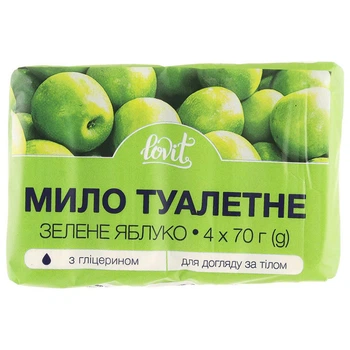 Мило тверде туалетне Lovit Зелене яблуко 280 г - 427500