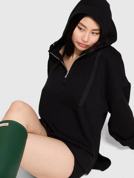 Худи оверсайз женское Victoria's Secret 27202390 XS Черное (856931433292)
