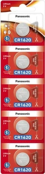 Батарейка Panasonic литиевая CR1620 блистер, 5 шт (CR-1620/5BE)