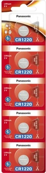 Батарейка Panasonic литиевая CR1220 блистер, 5 шт (CR-1220/5BE)