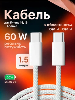 Кабель для быстрой зарядки iPhone кабель type c для Samsung кабель для зарядки Xiaomi шнур тайпси ipad 1.5m Pavlysh FC-159