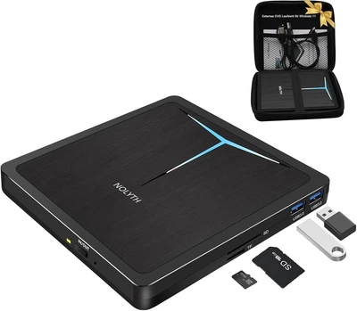 Внешний DVD привод USB 3.0 Type-C 5в1 для ноутбука ПК MacBook CD/DVD RW дисковод с SD TF USB HUB