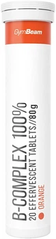 Комплекс витаминов группы В GymBeam B-Complex 100% Effervescent Tablets Апельсин 20 шипучих таблеток