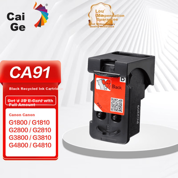 Чернильный картридж Caige, совместимый с печатающими головками CA91 и CA92, подходит для принтеров Canon G1800, G2800, G3800, G4800, G1810, G2810, 3810 и G4810, черный.