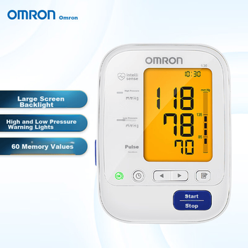 Электронный тонометр OMRON, для домашнего использования, большой экран, модель с подсветкой, прибор для измерения артериального давления, медицинского класса, высокая точность, U30