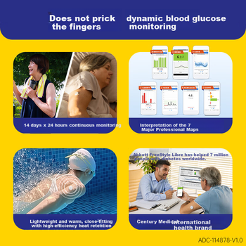 Тест-полоска для измерения уровня глюкозы в крови Abbott FreeStyle Libre Dynamic Glucose Monitor, импортное медицинское высокоточное устройство для динамического мониторинга уровня глюкозы, 1 упаковка.