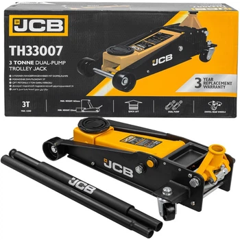 Домкрат підкатний гідравлічний 3т (133-465 мм) (2-порш.) | 56951 | JCB