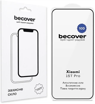 Защитное стекло для смартфона Xiaomi 15T Pro BeCover 10D Black (BC_715709)